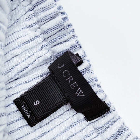 J.crew Striped Blue & White Off shoulder Dress boho Beachy Leisure relaxed Fit - Picture 8 of 9